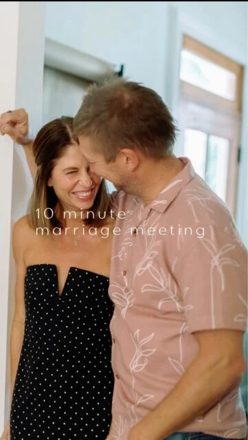 Fall can leave us all feeling weary before the season really even kicks off. You can think, who has time for marriage work?
But your marriage might not need more time.
It might need 10 intentional minutes. 🤍

When life gets full- work, kids, practices, church, appointments, meals, laundry, it’s easy for marriage to become one more thing we’re managing instead of a relationship we’re nurturing. These questions help us work better as teammates and also as lovers!