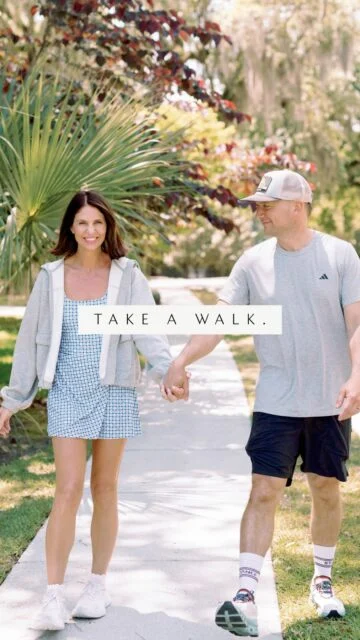The other night we tried to have a hard conversation on date night while sitting / TRAPPED / in a car. 😂 
At one point we looked at each other and said “we have got to get out of this car and just walk around.” 
Hard conversations done with respect and in love are not the problem, that’s growth!
Next time you need to have a hard conversation try to take a walk and see if it helps you slow down, breathe and hear one another better.